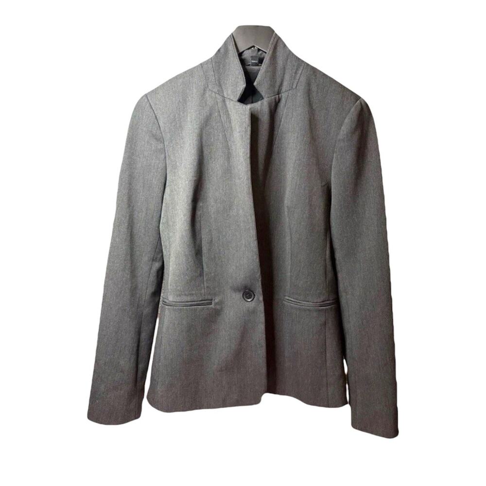 Express Women’s Gray One Button Blazer Size 8 Work Office Career Jacket